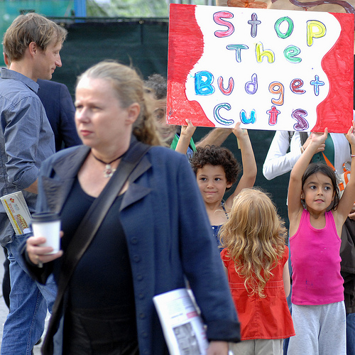 Toronto rally, September 2011. Austerity is the order of the day at all levels of government. (Photo: postbear / flickr)