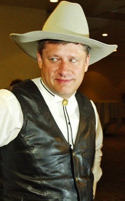 Prime Minister Stephen Harper at the Calgary Stampede