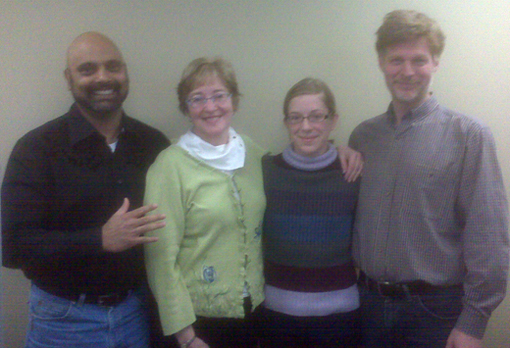 From the left: Anil Naidoo, Maude Barlow, Andrea Harden-Donahue, and Brent Patterson