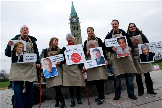 The People's Food Policy is encouraging voters to attend debates and ask candidates questions about the close to 2.5 million Canadians who are regularly concerned about having enough food to eat. Photo: Amanda Sheedy