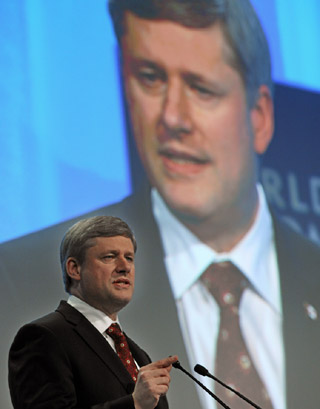 Stephen Harper at the World Economic Forum. Photo: World Economic Forum/Flickr