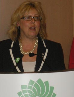 Green Party of Canada leader Elizabeth May at last weekend's Green Party meeting.