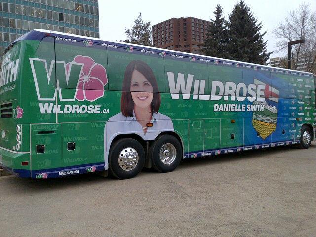 The already infamous Wildrose campaign bus