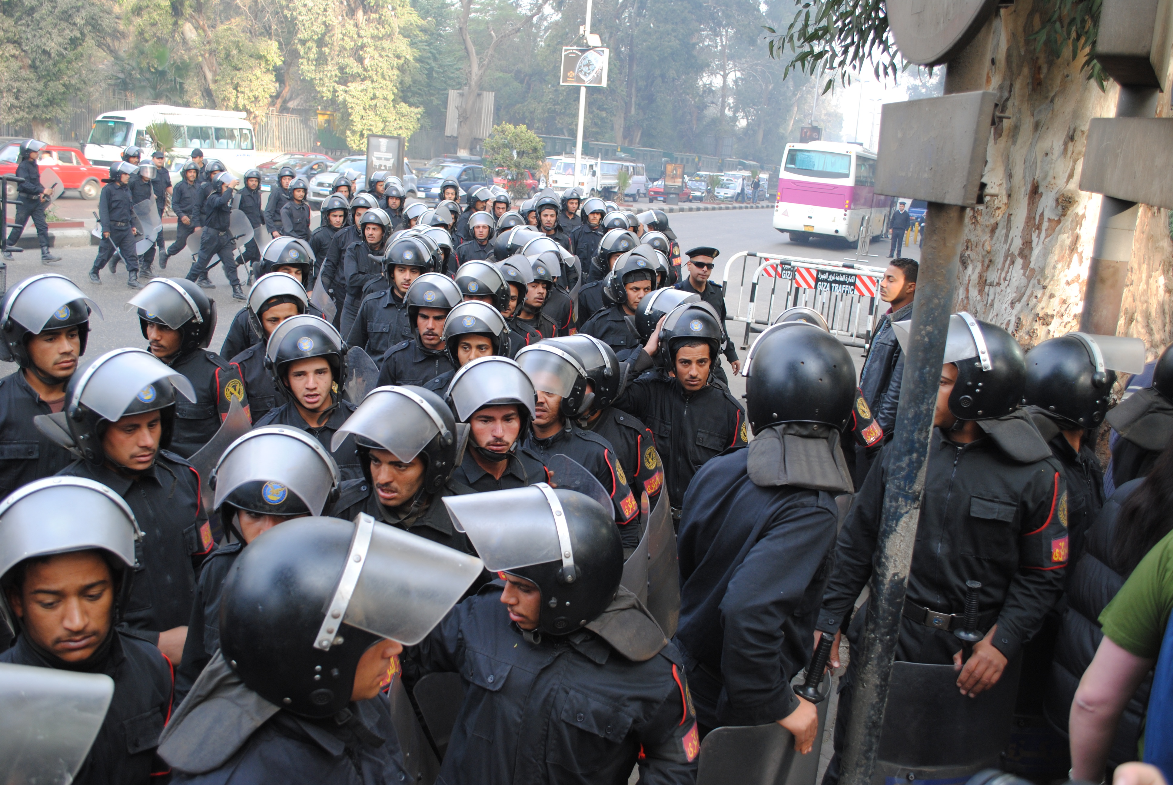 Riot police in Cairo.