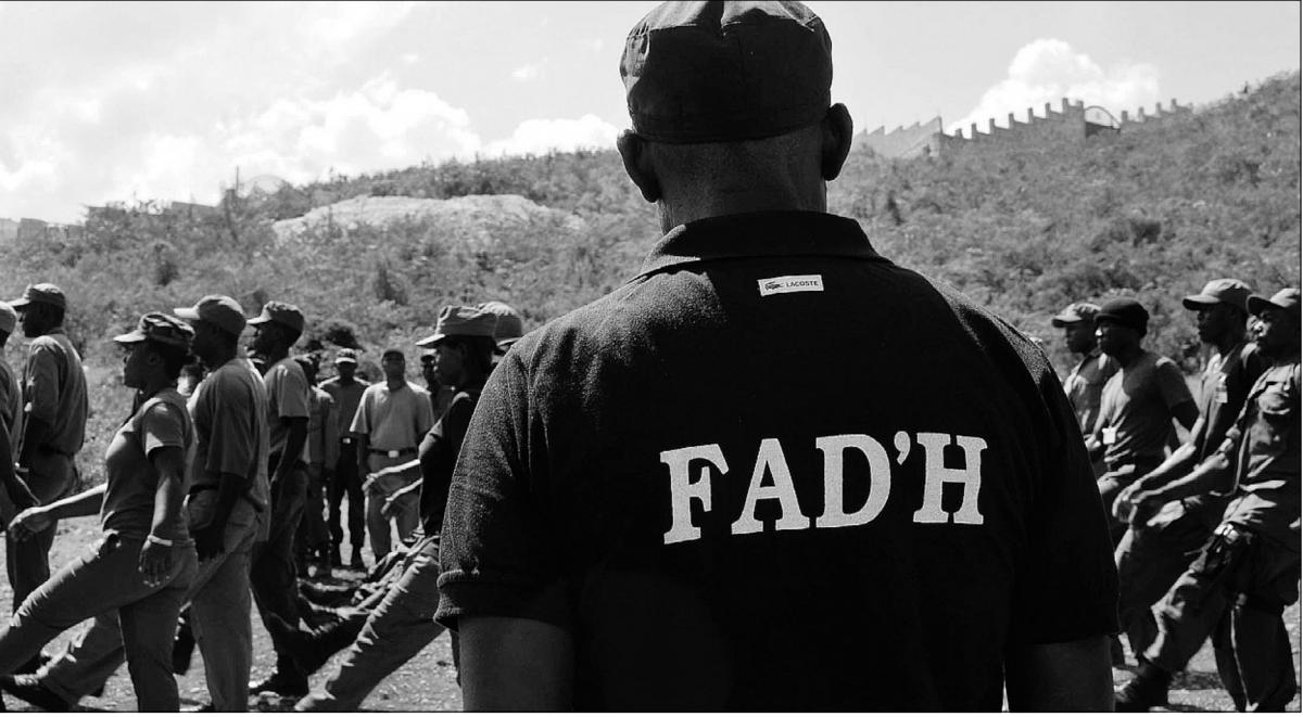 Hopeful recruits to a future Armed Forces of Haiti (F'ADH). Photo: Haiti Grassroots Watch