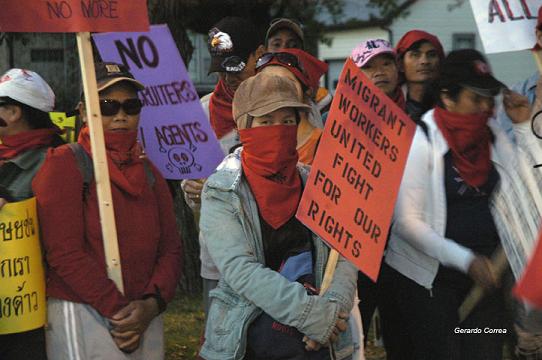 "Pilgrimage to Freedom," a 12-hour march organized by migrant workers and J4MW in 2009. Photographer: Gerardo Correa