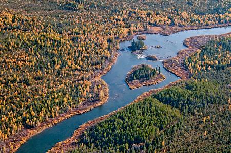 Aerial view of KI land. Photo: Allan Lissner