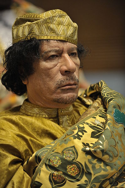Libyan leader Muammar al-Gaddafi