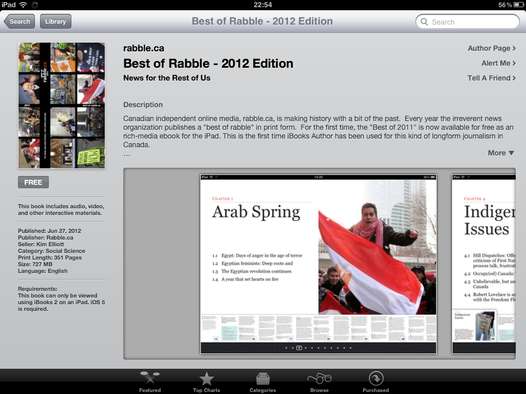 Rabble.ca Introduces The Best Of Rabble Ebook For IPad: An Innovation ...