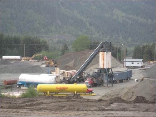 Asphalt plant near Cheakamus Crossing Neighbourhood, Whistler, BC