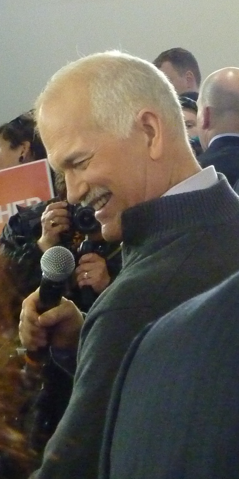 NDP Leader Jack Layton in Edmonton last night