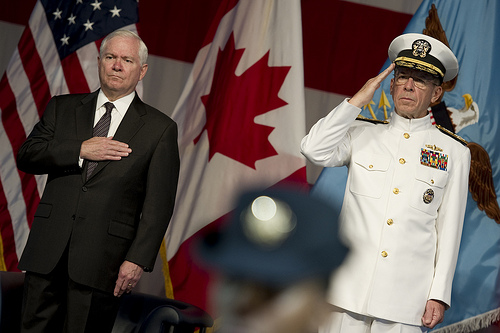 U.S. Secretary of Defense Robert Gates and U.S. Adm. Mike Mullen.