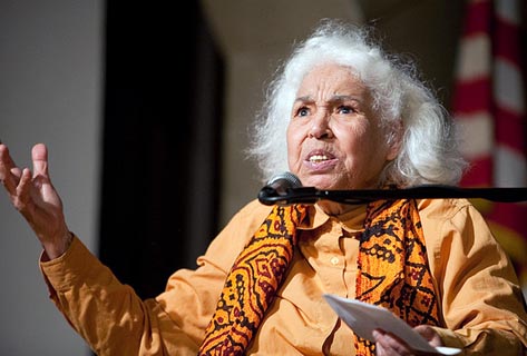 Nawal el Saadawi at the 4th Annual Arthur Miller Freedom to Write Lecture in 2009. Photo: Beowulf Sheehan/PEN American Center