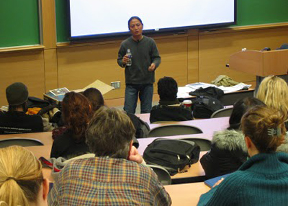 Ka Hsaw Wa speaks at the University of Ottawa in Dec. 2007. Photo: Matthew Morgan.