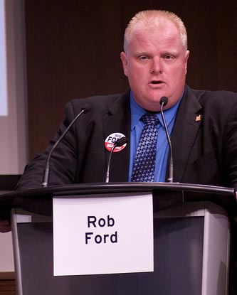 Mayoral candidate Rob Ford at the Toronto Debates 2010, debate one: Prosperity and the Economy, Sept. 8, 2010. Photo: mars_discovery_district/Flickr