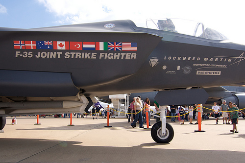 A F-35 stealth fighter on October 12, 2008 at the Fort Worth Alliance Airport.