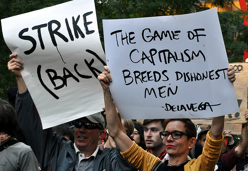 Occupy Wall Street, Oct. 5, 2011. Photo: Sunset Parkerpix/flickr