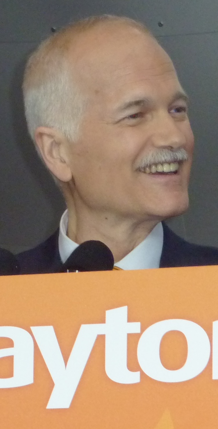 Jack Layton in Edmonton, last May