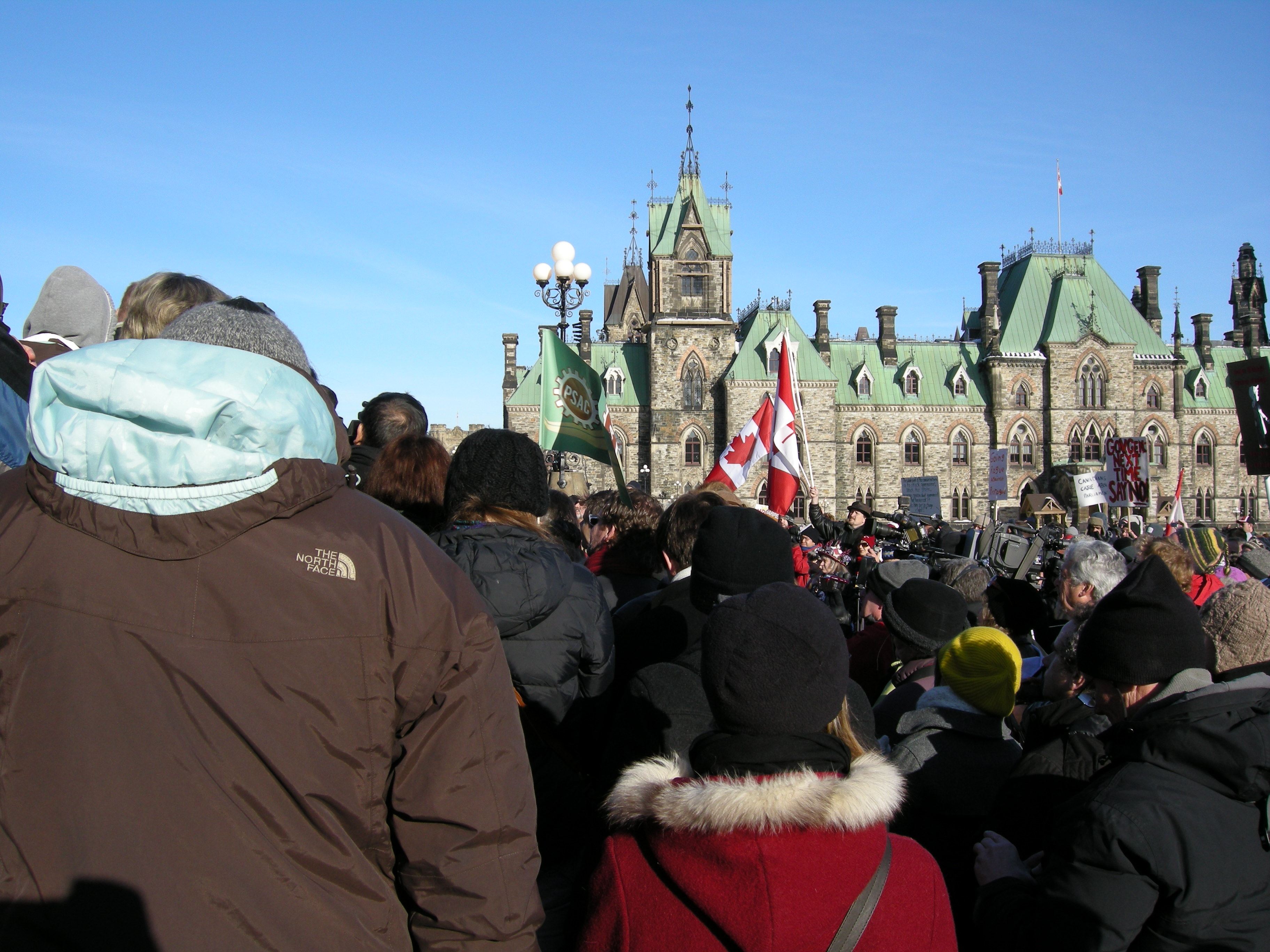 Pro-democracy rally on Parliament Hill, 2010