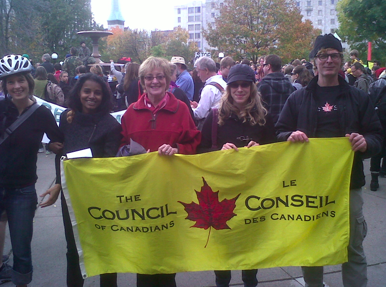 Council of Canadians chairperson Maude Barlow joined Occupy Ottawa at Confederation Park Saturday.