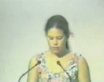 Severn Suzuki speaking at UN Earth Summit 1992