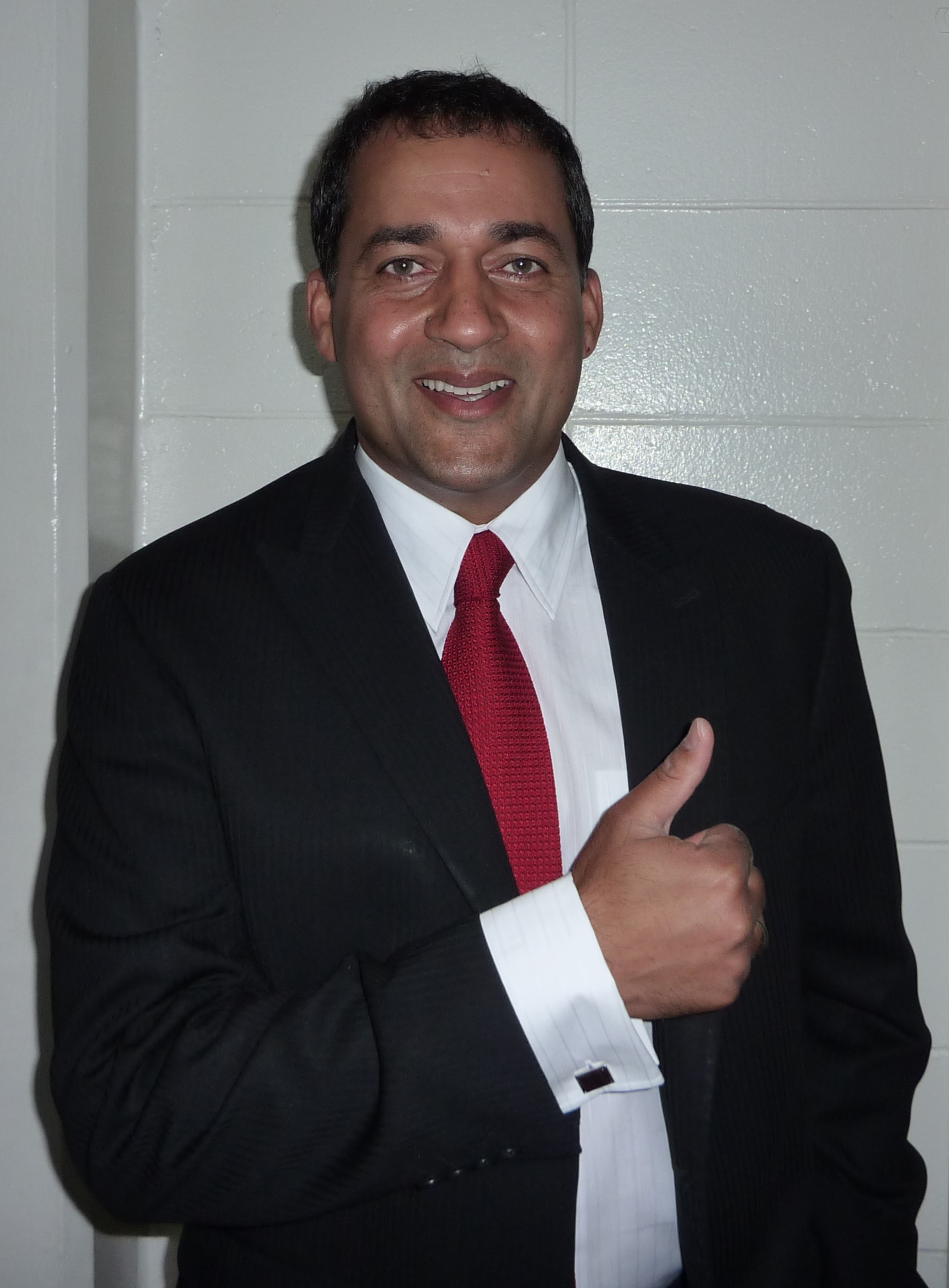 Raj Sherman, moments before his victory was announced