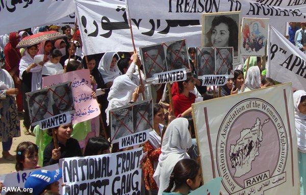 Islamabad, April 2007. The protests we hear so little about: Women-led rally demands an end to impunity of war criminals in the Afghan Parliament.