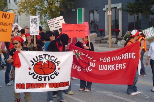 2010 Pilgrimage to Freedom march, organized by Justicia for Migrant Workers. (Photo: http://3907.cupe.ca)