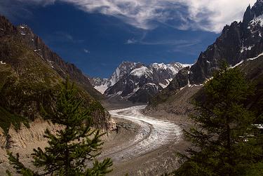 Mont Blanc glacier tracks. Photo: Alistair Knock/Flickr