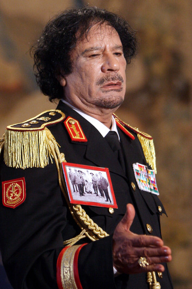 Libyan leader Muammar Gaddafi