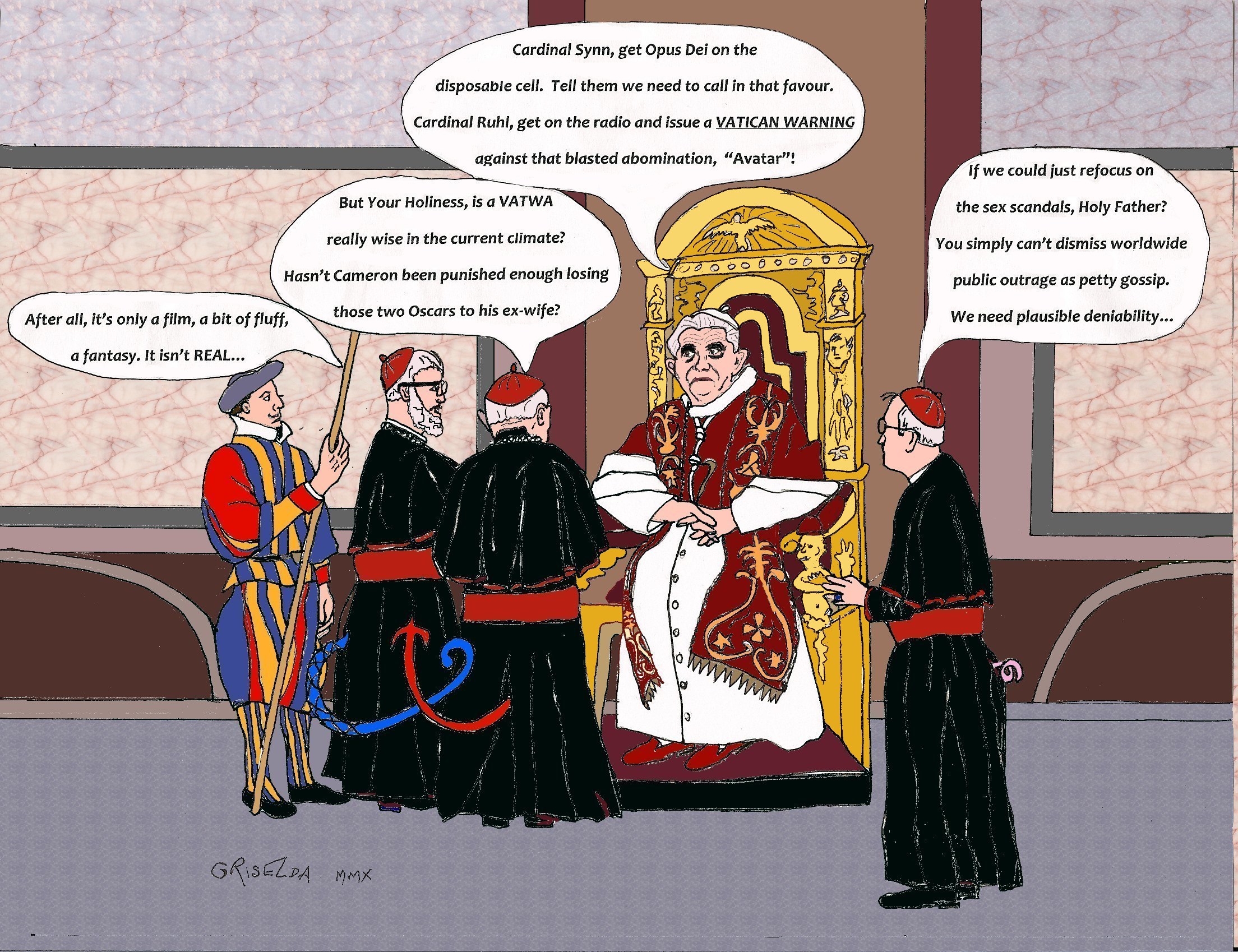 Pope cartoon