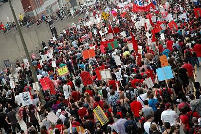 Quebec student demonstration March 22, 2012. Photo: pointsdevue/Flickr