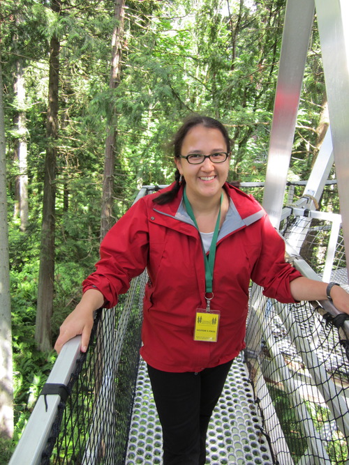 Taking a break from studies at the University of British Columbia.