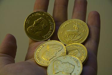 Chocolate coins. Photo: Dan Dvorscak/Flickr