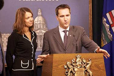 Danielle Smith and MLA Rob Anderson. Photo: Dave Cournoyer/Flickr