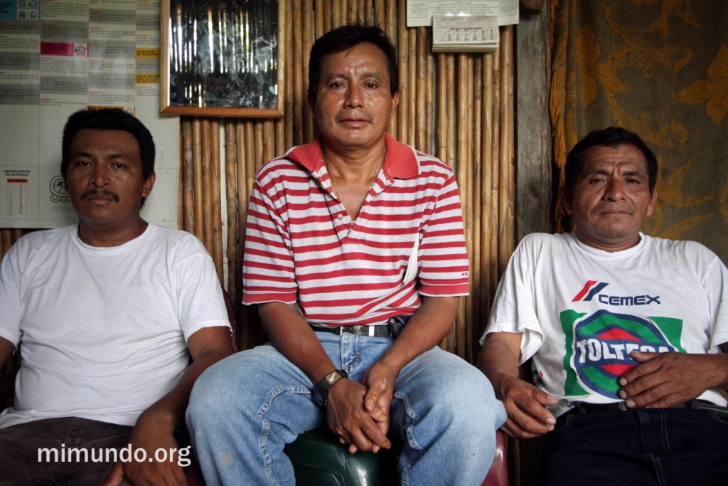 Adolfo Ich, Mayan Qeqchi man (center) waskilled September 27, 2009.