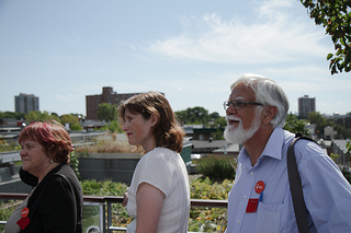 Serge Roy of Quebec Solidaire on the campaign trail in Taschereau.