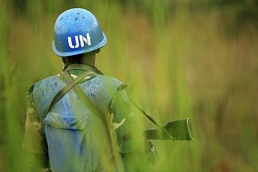 MONUC peacekeepers in shooting exercise. Photo: Martine Perret