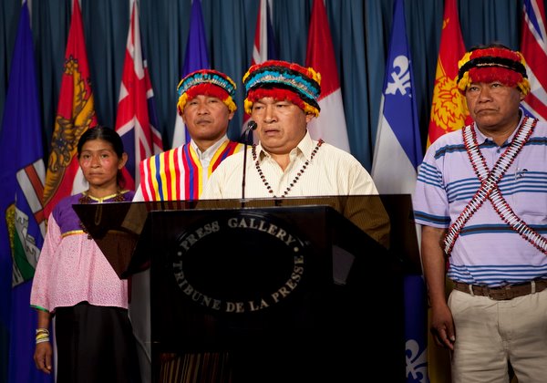 Photo: Achuar representatives came to Ottawa earlier this year.