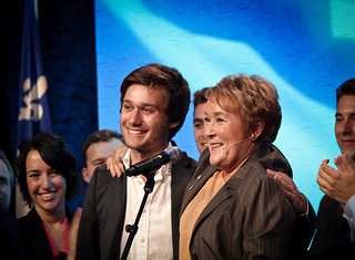 Léo Bureau-Blouin and Pauline Marois. Photo: Marie Berne/Flickr