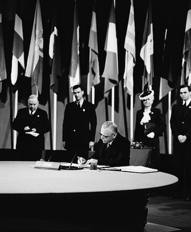 Canada signs United Nations Charter. Photo: United Nations Photo/Flickr