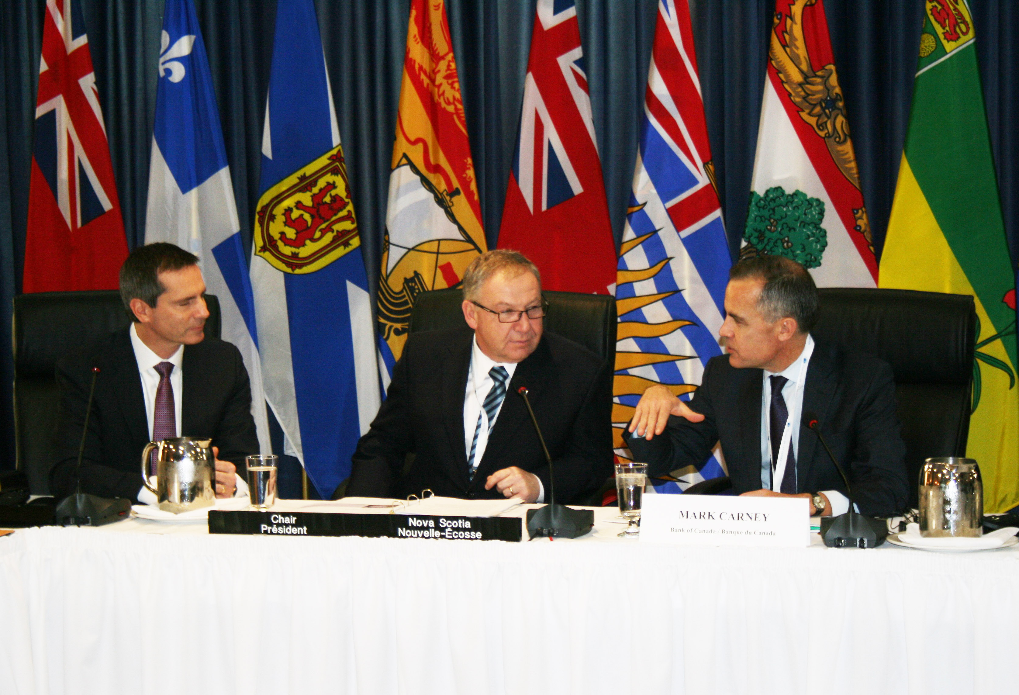 Dalton McGuinty, Darrell Dexter, and Mark Carney