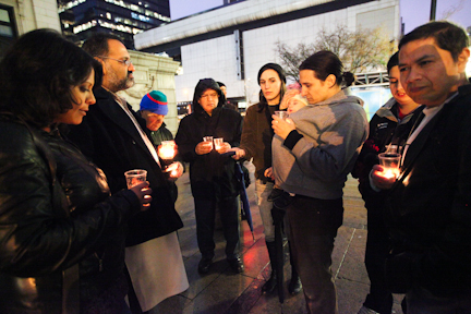 Vigil in Vancouver. (Photo: David P. Ball)