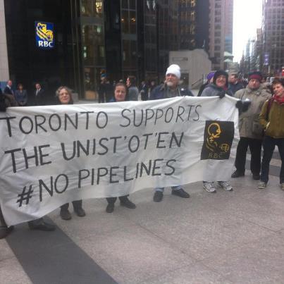 Solidarity protest held in Toronto last week.