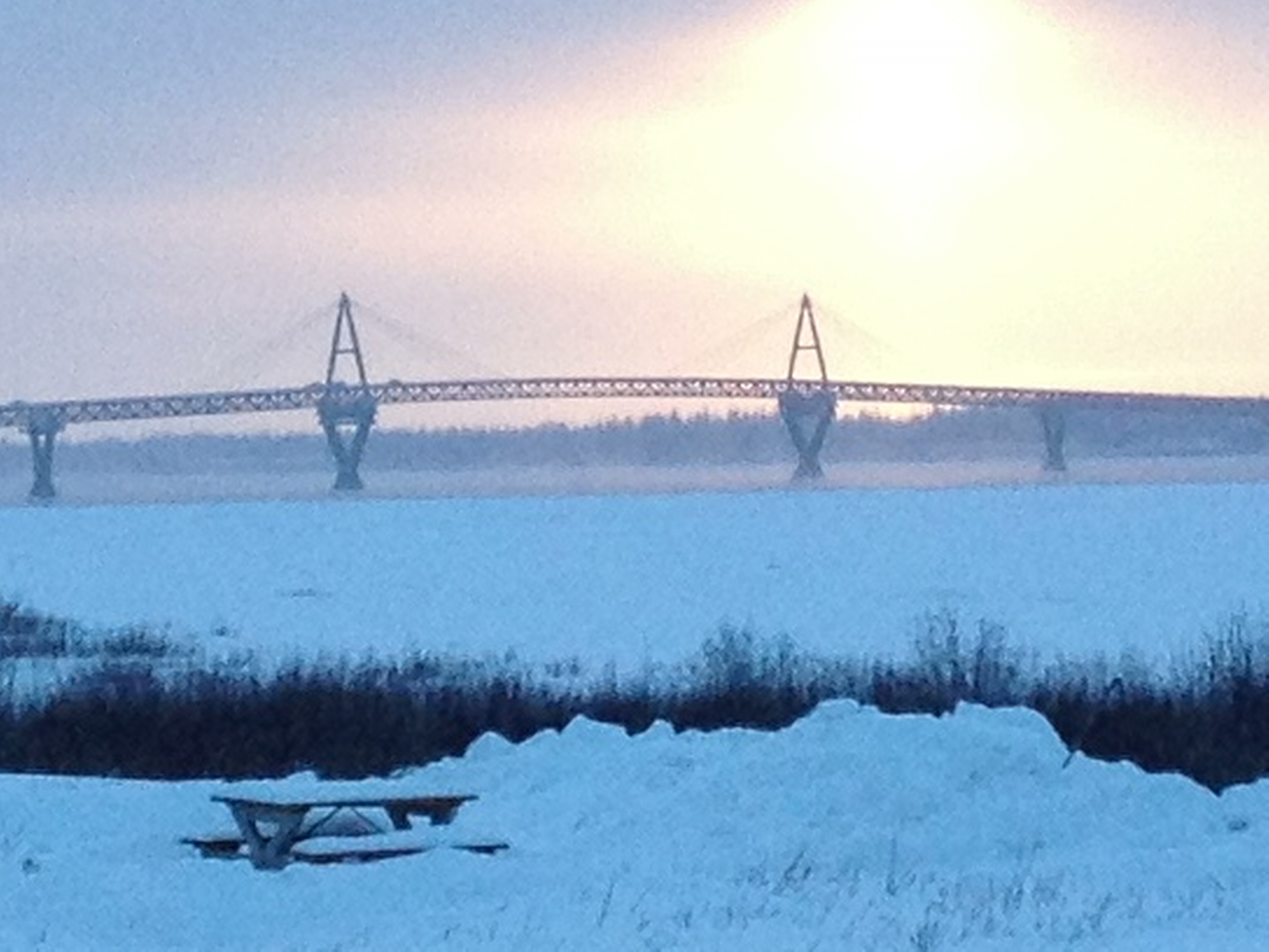 The recently opened Dehcho Bridge in Ft Providence NWT