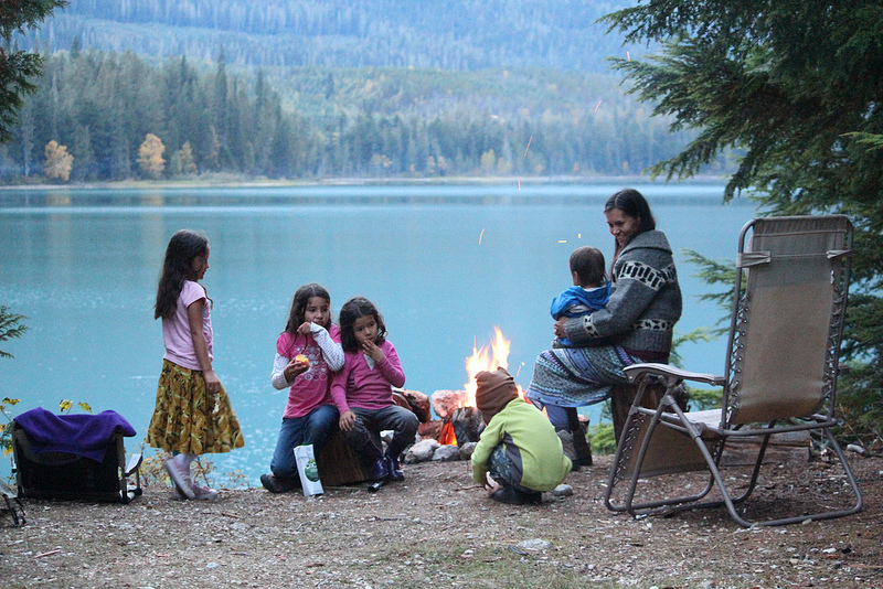 Members of the Neskonlith Band camping at Tum Tum Lake  in the headwaters of the