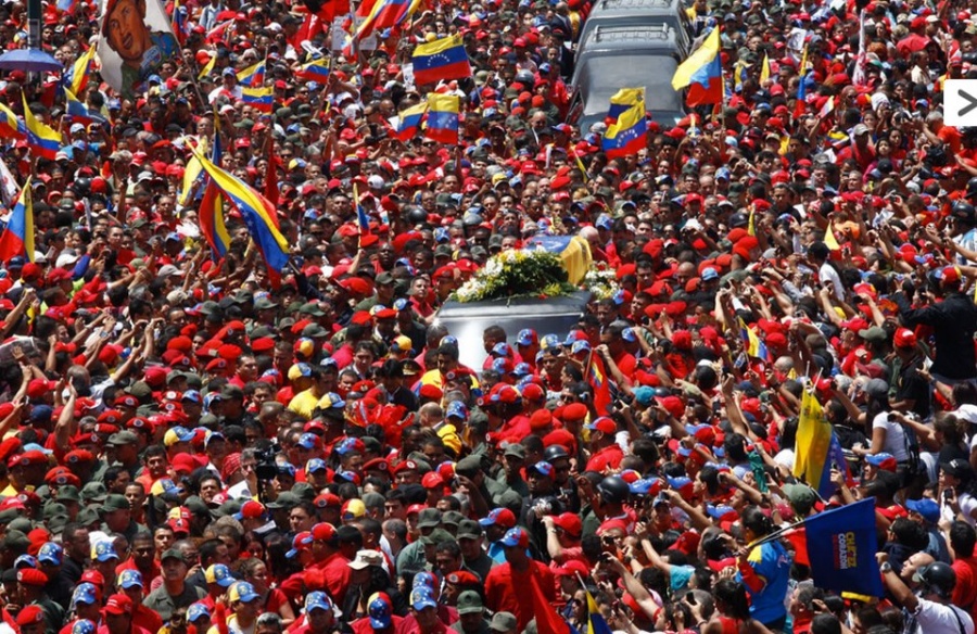 Hundreds of thousands mourned Chavez Wednesday in the streets of Caracas.