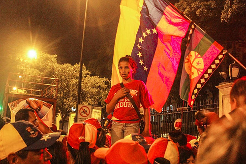 A tense celebration last night in Caracas. (Photo: Joka Madruga / flickr)