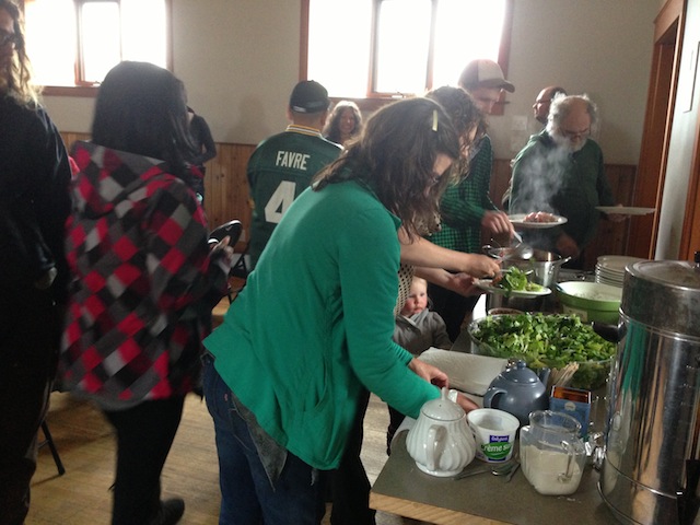 Getting prepared for a community dinner in Smithers.