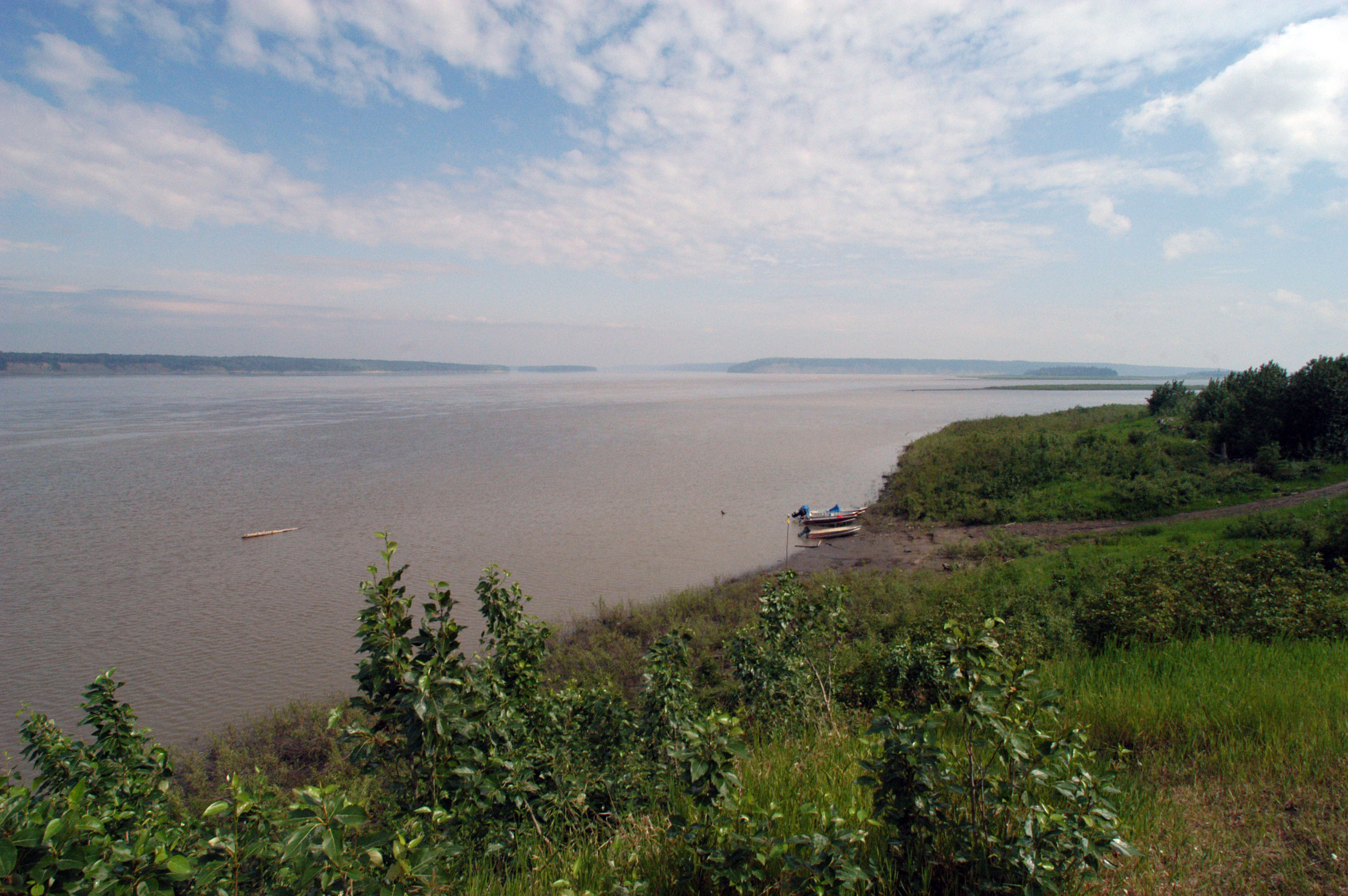 Confluence of the Mackenzie and Liard Rivers at Ft Simpson NWT June 30, 2007